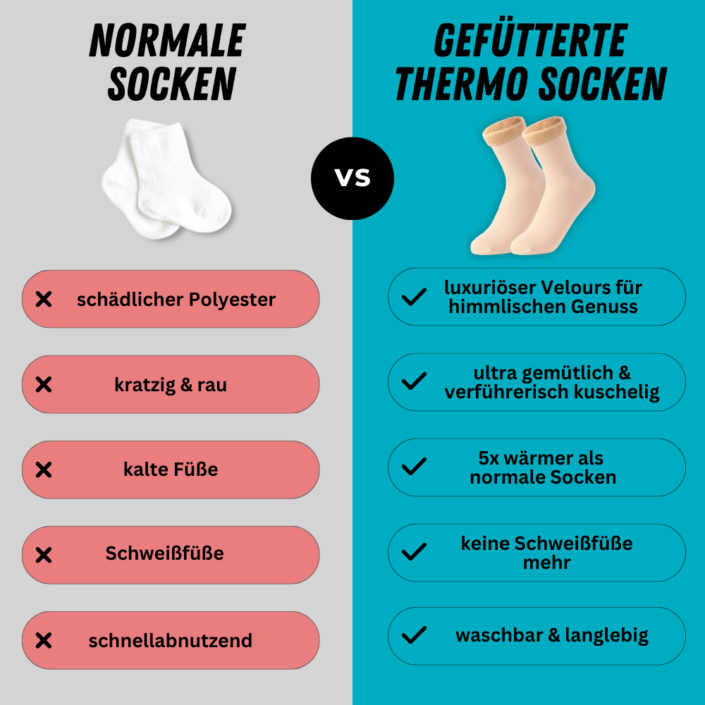 Lined thermal socks