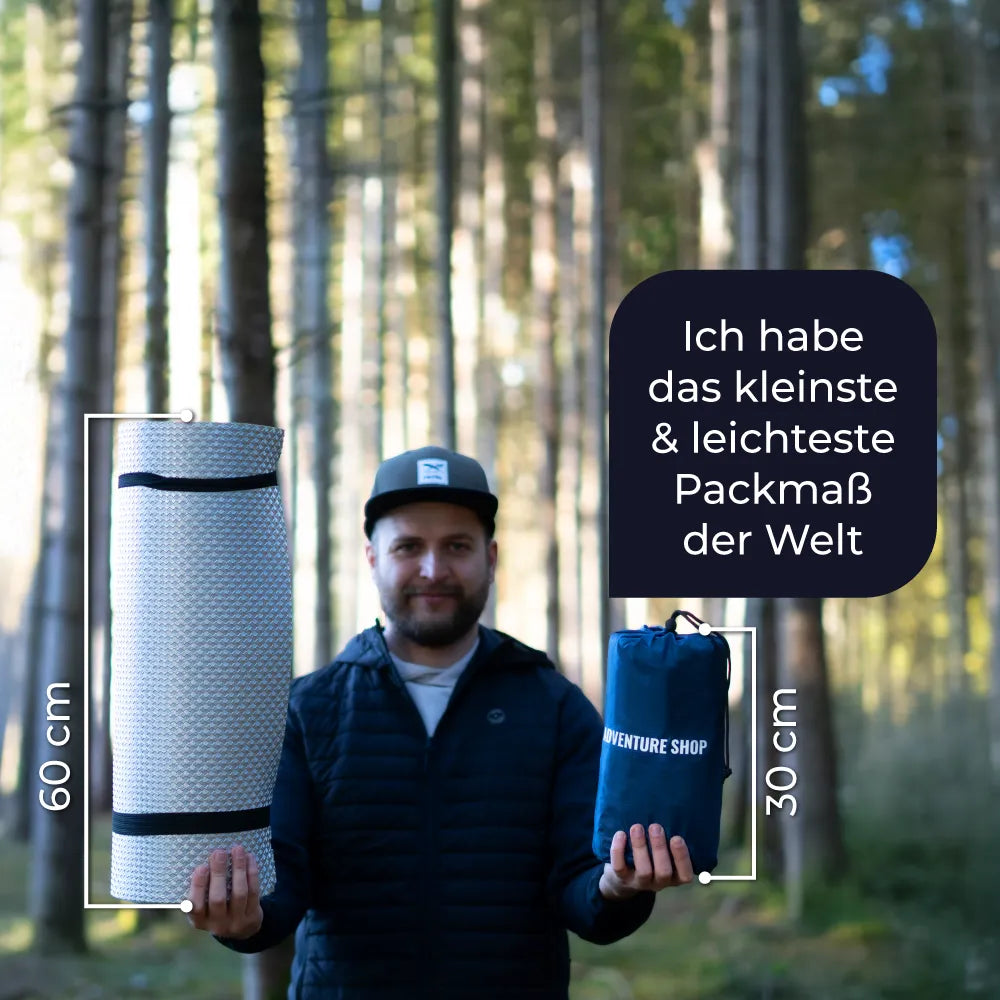 Ultralight & compact sleeping pad without a headrest – perfect for on the go