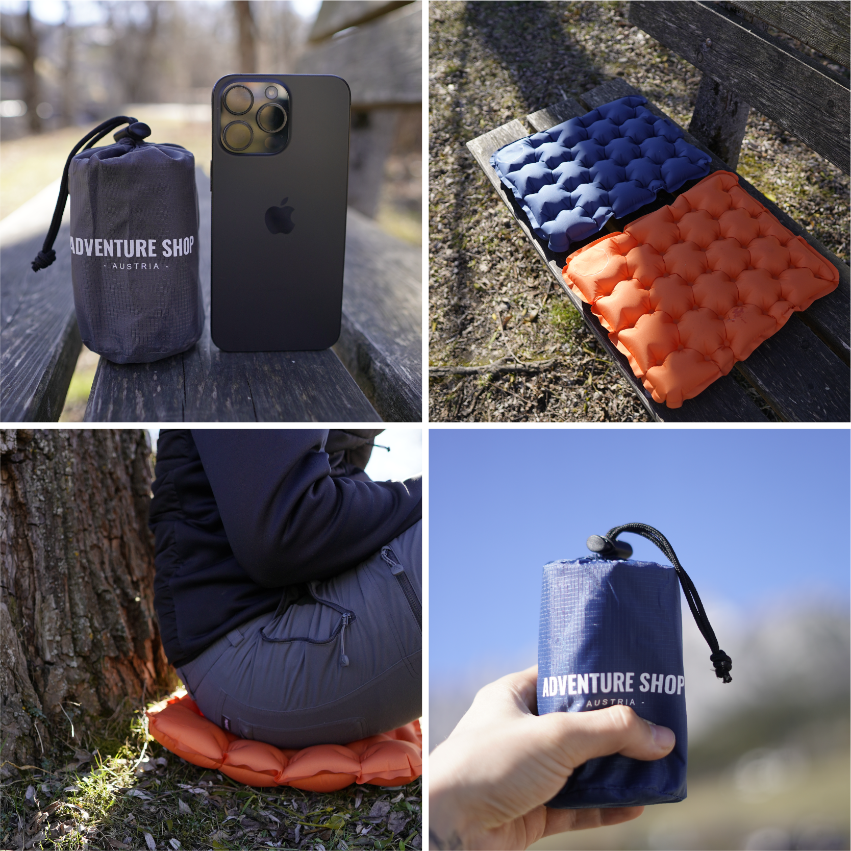 Ultralicht en compact zitkussen – perfect voor onderweg.