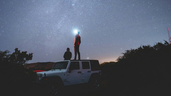 Stirnlampe sternenhimmel