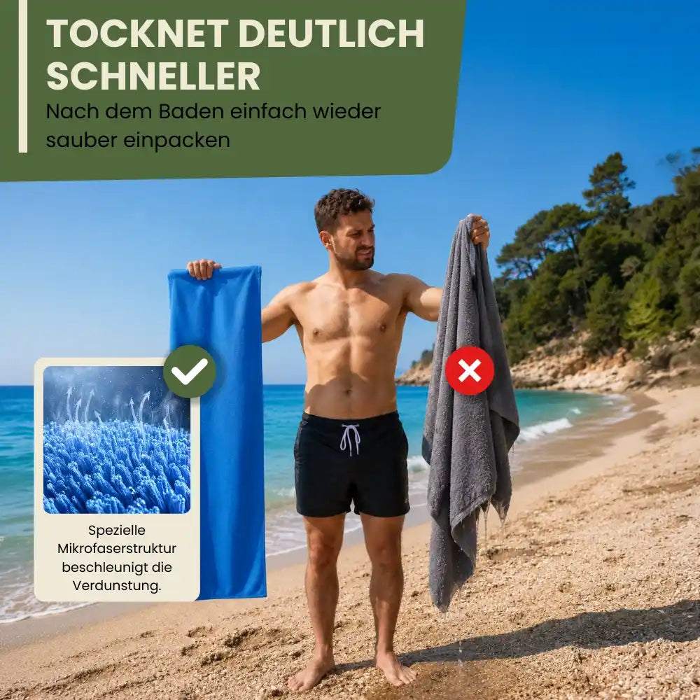TravelTowel Pro – trocknet schnell, saugt stark, passt in jede Tasche