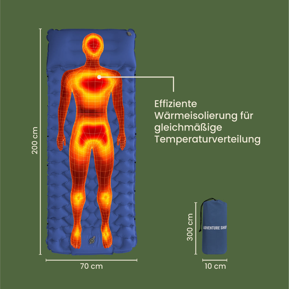 Ultraleichte & kompakte Isomatte - perfekt für unterwegs