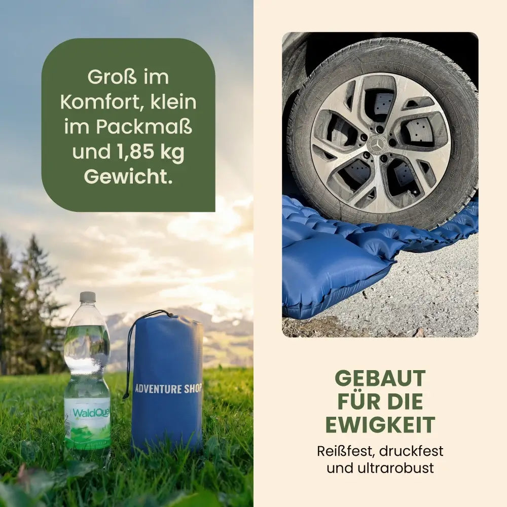 Ultrakompakte Doppel-Isomatte – Komfort für 2 Personen