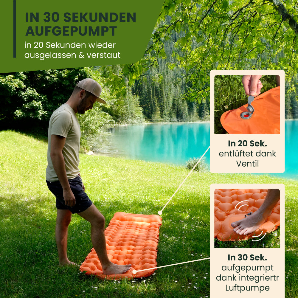 Ultralicht en compact slaapmatje – perfect voor onderweg.