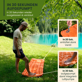 Ultralicht en compact slaapmatje – perfect voor onderweg.