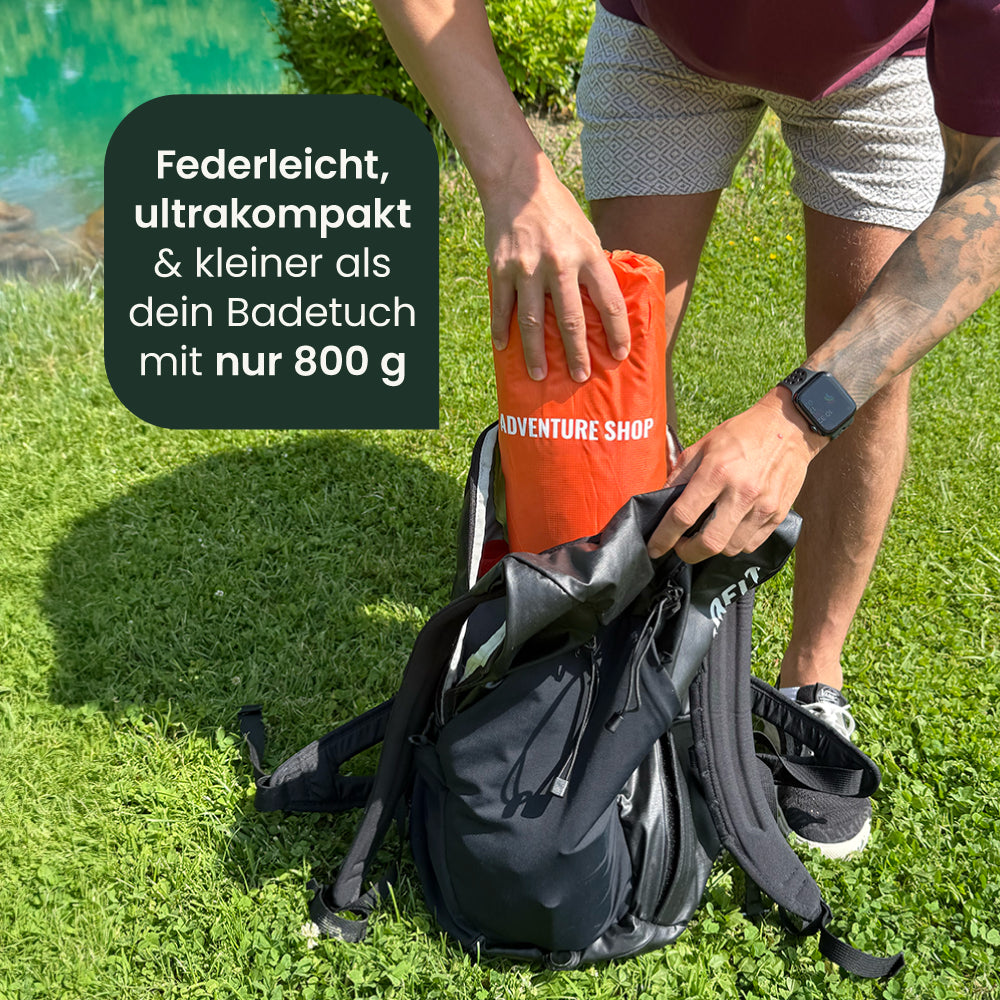 Ultralicht en compact slaapmatje – perfect voor onderweg.