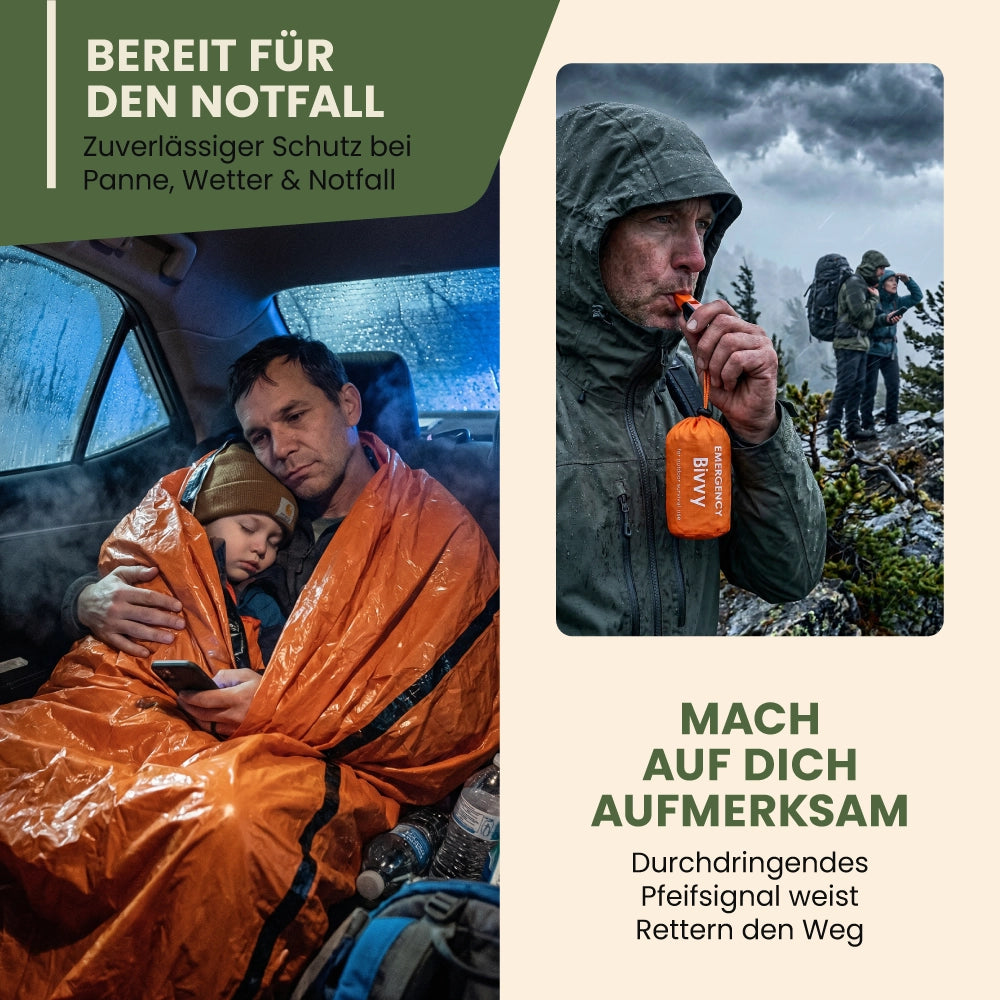 schlafsack werbung Notfall Schlafsack