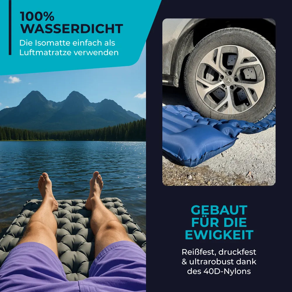 Ultraleichte & kompakte Isomatte - perfekt für unterwegs
