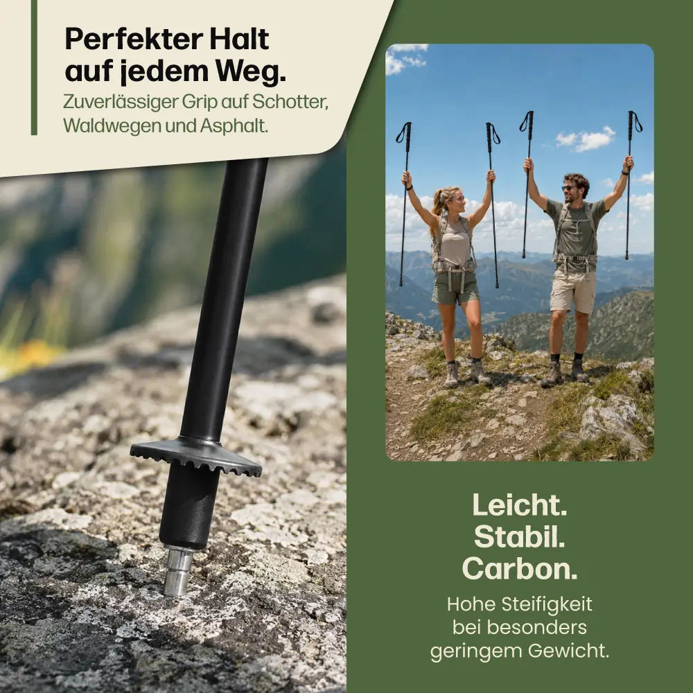 Carbon-Wanderstöcke – mehr Halt bei kaum spürbarem Gewicht