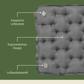 Ultralicht en compact zitkussen – perfect voor onderweg.