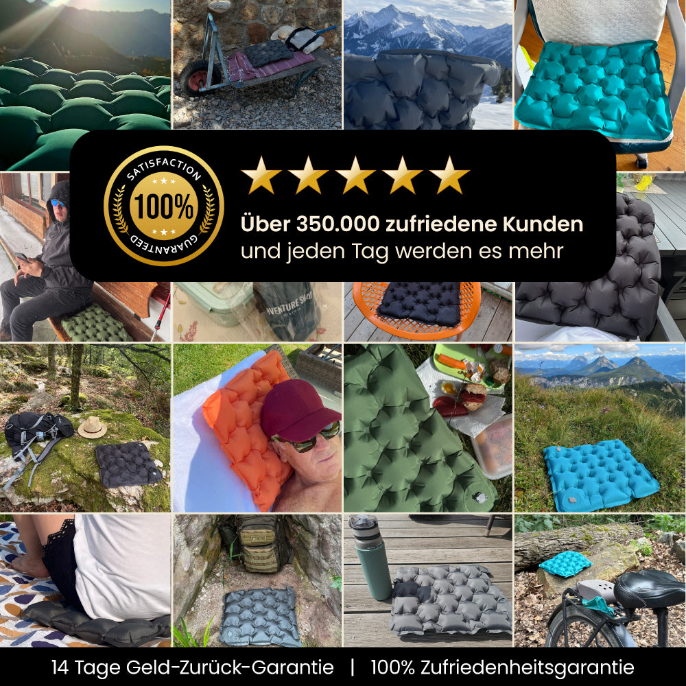 Ultraleichtes & kompaktes Sitzkissen - jederzeit komfortabel sitzen