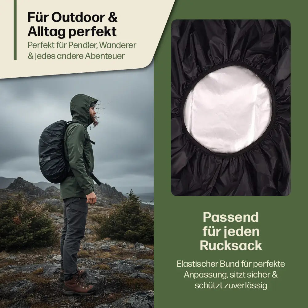 Reflective rain cover for backpack