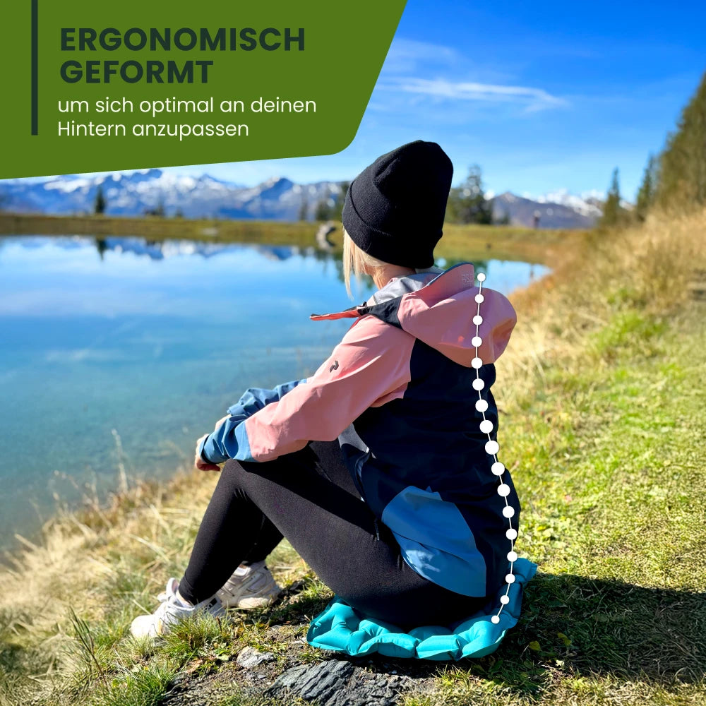 Ultralicht en compact zitkussen – perfect voor onderweg.