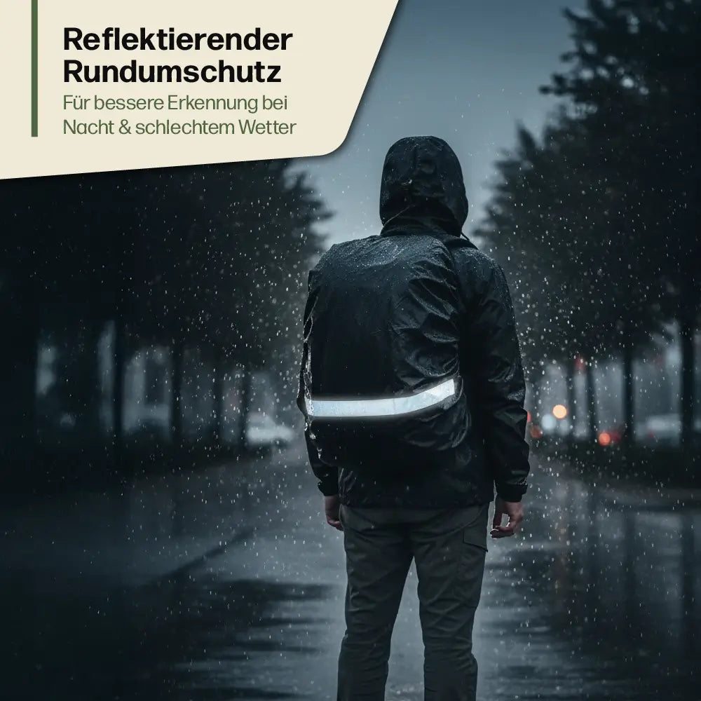 Reflective rain cover for backpack
