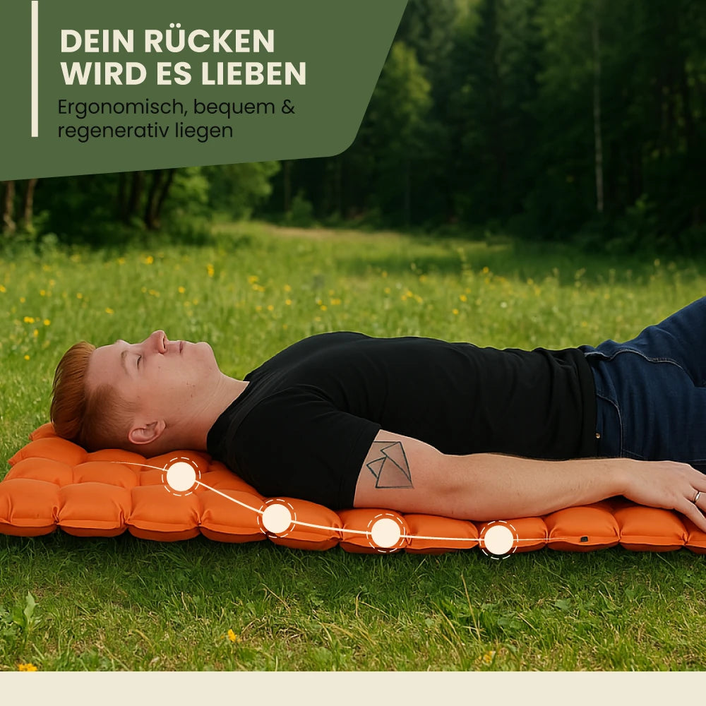 Ultraleichte & kompakte Isomatte ohne Kopfteil - perfekt für unterwegs