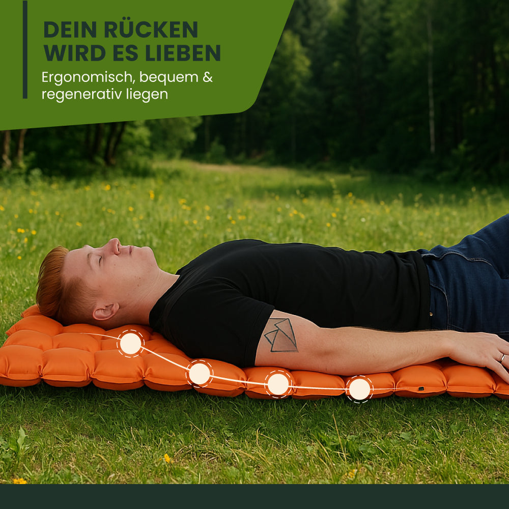 Ultraleichte & kompakte Isomatte ohne Kopfteil - perfekt für unterwegs