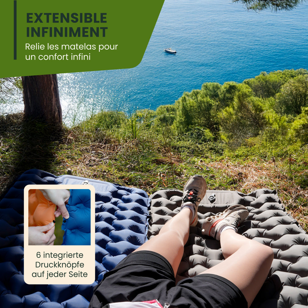 Ultraleichte & kompakte Isomatte ohne Kopfteil - perfekt für unterwegs