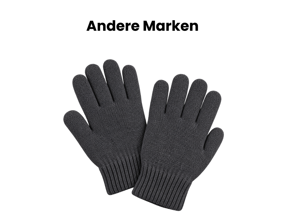 ThermoFit vs. normale Handschuhe
